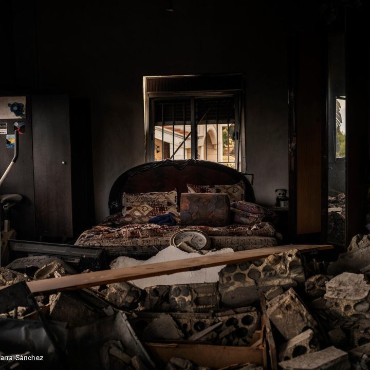 Une maison à Alma al Shaab, au sud du Liban, complètement détruite. © UNICEF/UNI561770/Ibarra Sánchez