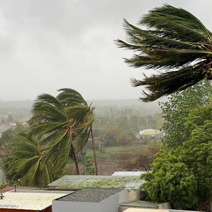 Photo des conséquences du cyclone Chido qui a frappé le nord du Mozambique, le 15/12/2024. © UNICEF/UNI704246/Taylor